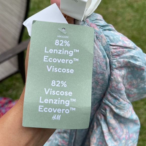 HM viscose long sleeve maxi dress size XS run big like S NWT - Picture 7 of 9